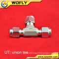 T shape tube connecting 3 way elbow pipe branch tee fitting